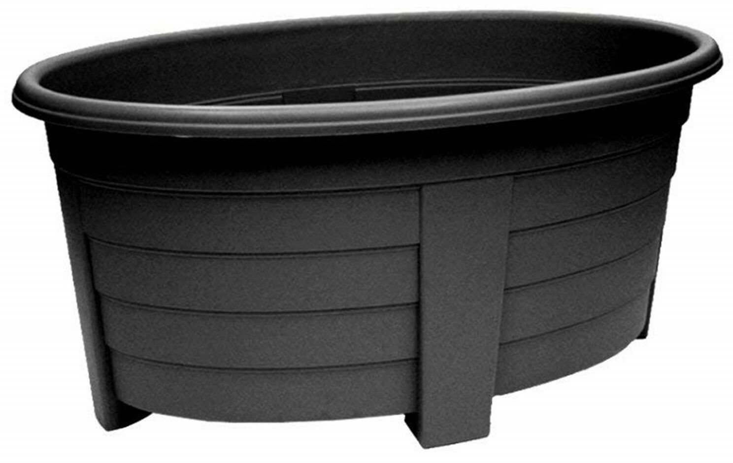 Extra Large 55cm Large Garden Planter Plant Pot Trough Raised Planter Black