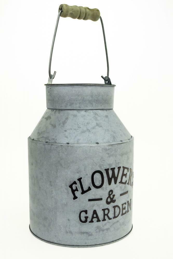 Flowers & Garden Metal Milk Churn Shape Herb Flower Planter Plant Pot