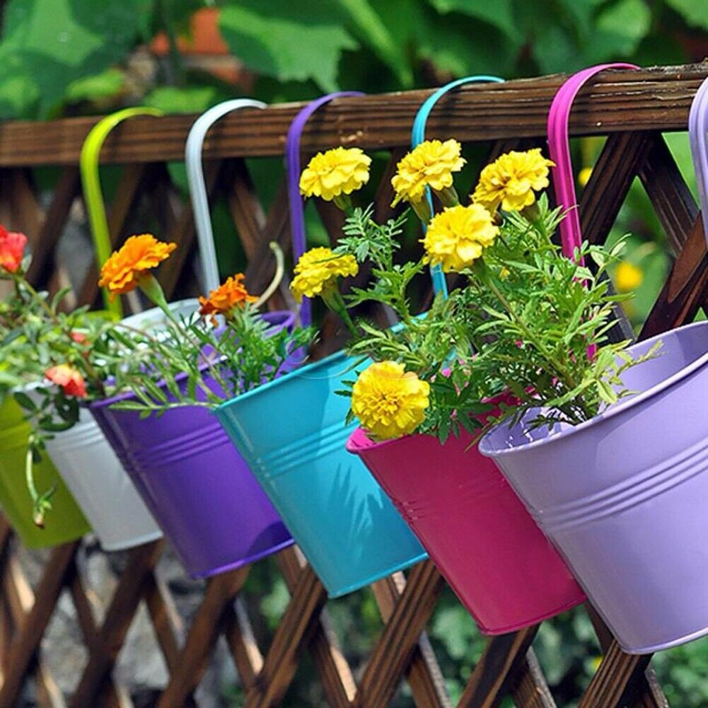 Metal Hanging Flower Pots