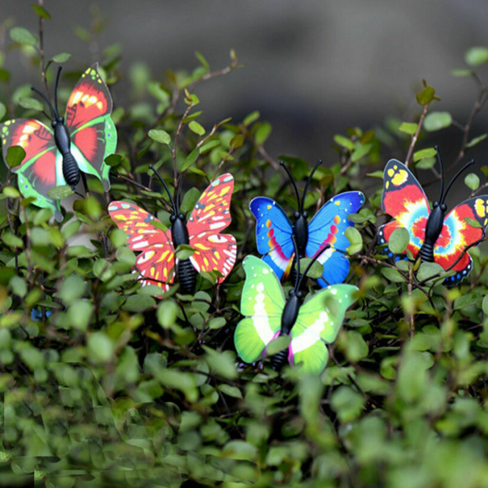 4X Garden Flower Butterflies/Butterfly Decorations Garden Indoor Outdoor