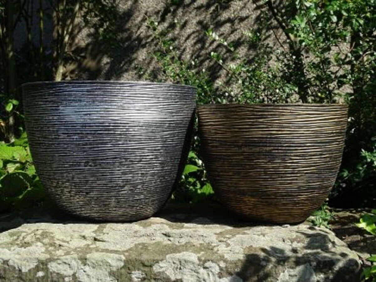 2 Large Decorative Flower Pots