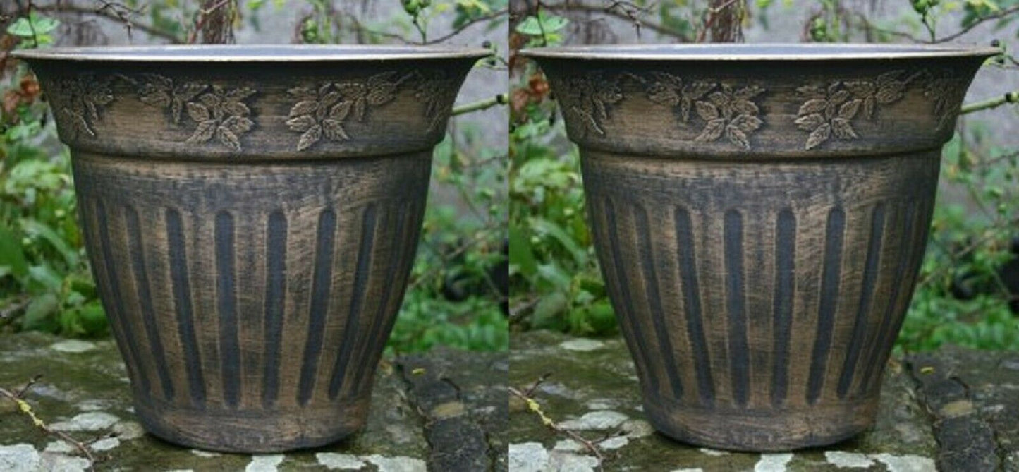 2 x Large Garden Flower Pot Planters