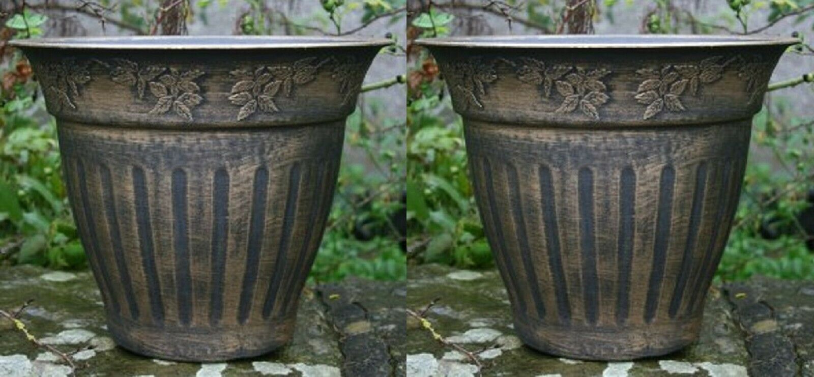 2 x Large Garden Flower Pot Planters