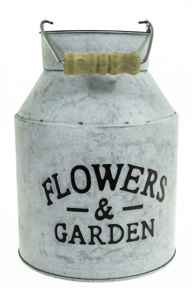 Flowers & Garden Metal Milk Churn Shape Herb Flower Planter Plant Pot