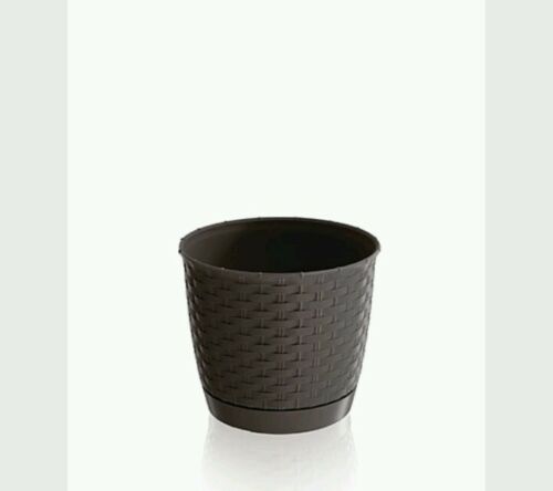 ROUND RATTAN FLOWER POTS 