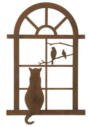 Cat in Arch Window Garden Wall Art